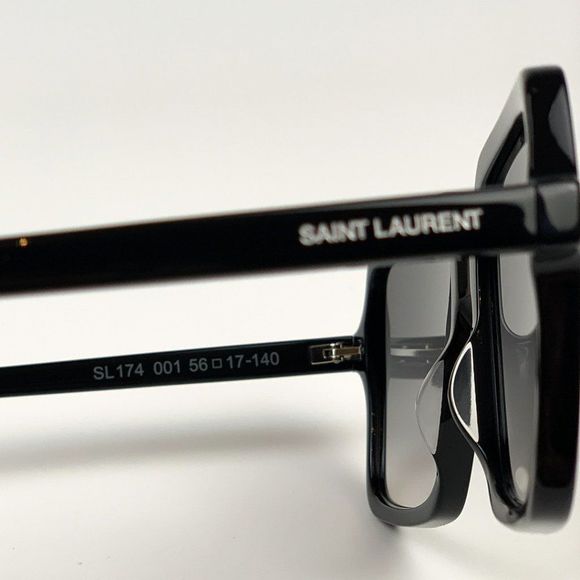 Saint Laurent SL174 001 Sunglasses Black Grey Square Gradient Oversized Women main image 9